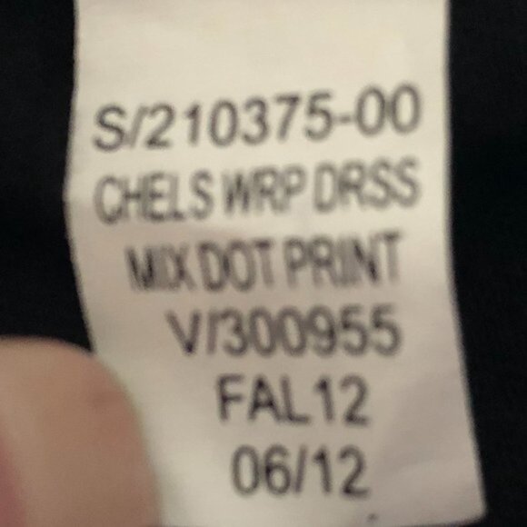 Gap Chelsea Mix Dot Print Long Sleeve Midi Wrap Dress in Black   White Size M - Picture 10 of 11